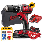 Milwaukee® M18 Perceuse-visseuse  - 2 batteries offertes en cadeau