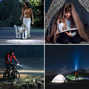 Lampe Torche Puissante Lighting EVER LE L8000 - Étanche IPX4, Zoomable, Piles Incluses, Aluminium Militaire pour Camping, Randonnée et Urgences