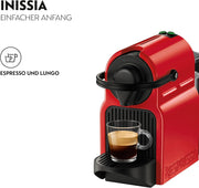 Nespresso.de Krups Kaffeemaschine Inissia Rot & 100 kostenlose Kapseln