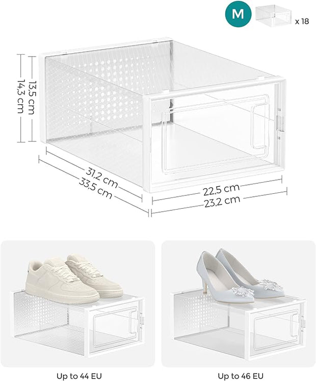 SONGMICS 18 Boîtes chaussures