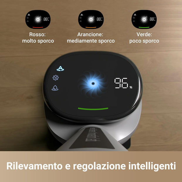 Innovativa Aspirapolvere 4 in 1 che Cattura lo sporco, Lava, Igienizza e Asciuga