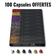 Nespresso Krups Machine à café Inissia + 100 Capsules OFFERTES (LU)