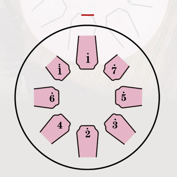 Tambour Chakra 6 Pouces 8 Tons