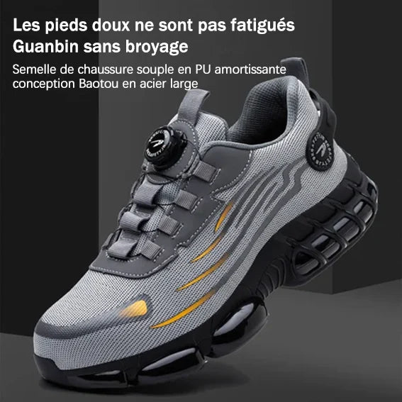 OK-SAFETY™ Chaussures de sécurité de travail résistantes aux chocs et aux coups pour hommes