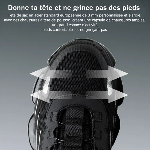 OK-SAFETY™ Chaussures de sécurité de travail résistantes aux chocs et aux coups pour hommes